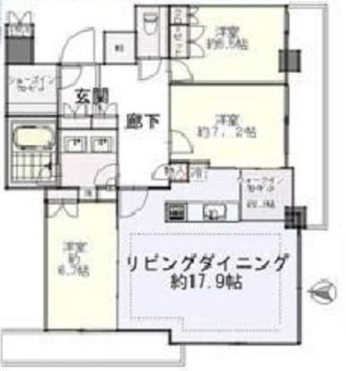 エスティメゾン四谷坂町 42階 間取り図
