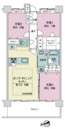 カッシア両国 10階 間取り図