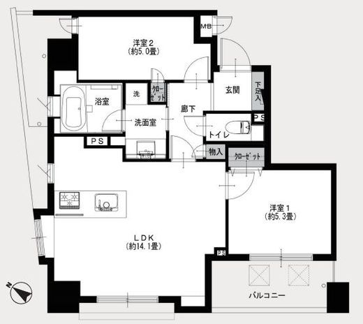 日本橋ファーストレジデンス 10階 間取り図