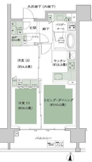 シティハウス湯島ステーションコート 8階 間取り図