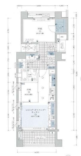 ブリリア新宿若松町id 1階 間取り図