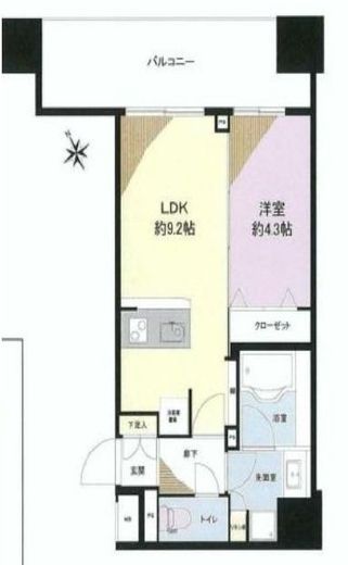 シティインデックス西五反田 13階 間取り図