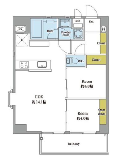 サンサーラ東山 11階 間取り図