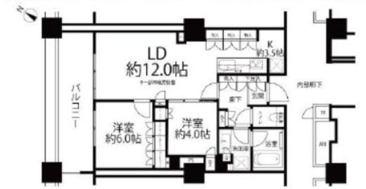ブリリア有明スカイタワー 9階 間取り図