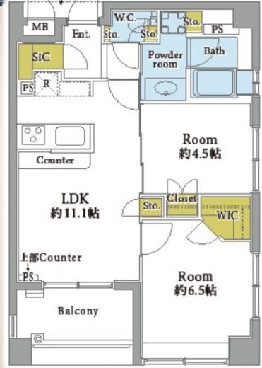 コンフォリア目黒青葉台 12階 間取り図
