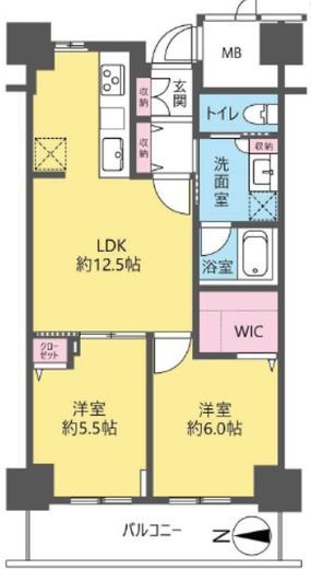 イーストコア曳舟一番館 13階 間取り図