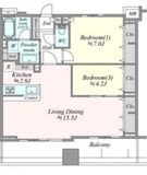 レーベンシティオ上野入谷タワーフォルム 10階 間取り図