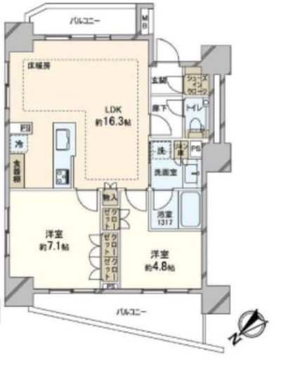 プレシス文京小石川　静穏の杜 3階 間取り図