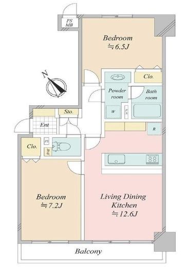 ライトコート四谷 11階 間取り図