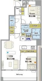 エアライズタワー 38階 間取り図