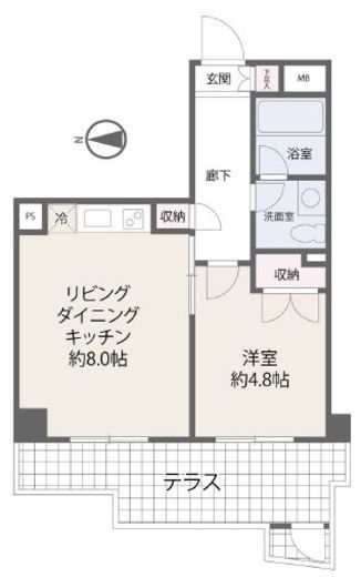 四谷デュープレックスD-R 2階 間取り図