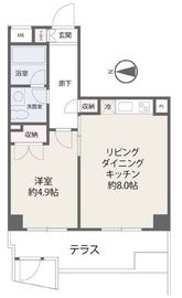 四谷デュープレックスD-R 2階 間取り図