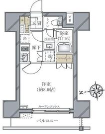 パークキューブ目黒タワー 10階 間取り図
