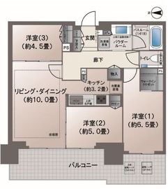 パークキューブ目黒タワー 21階 間取り図