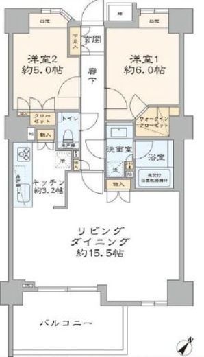 ルフォン不動前 3階 間取り図