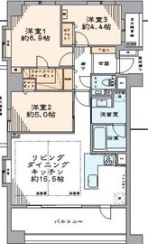 品川戸越パークホームズ 9階 間取り図