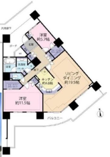 シエルズガーデンエールタワー 8階 間取り図