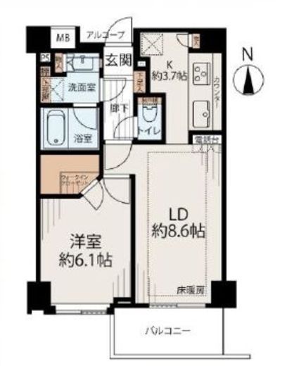 藤和三田綱町ホームズ 2階 間取り図