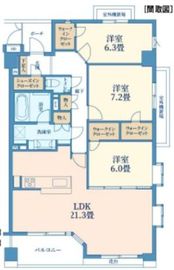 グランレーヴ大森蘇峰公園 4階 間取り図