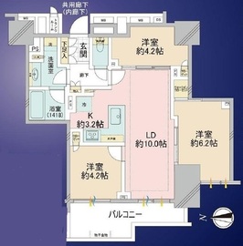 ブリリアタワー上野池之端 16階 間取り図