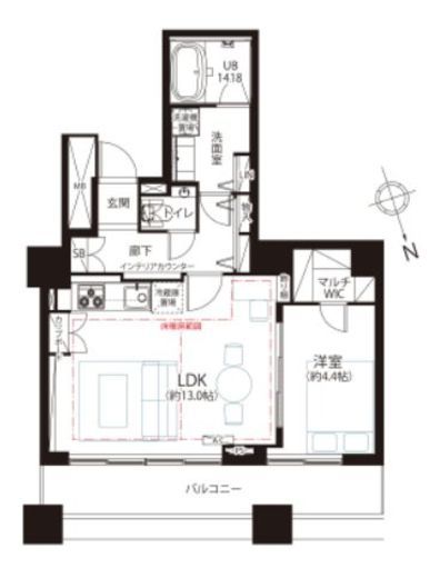 MFPRコート代官山 28階 間取り図