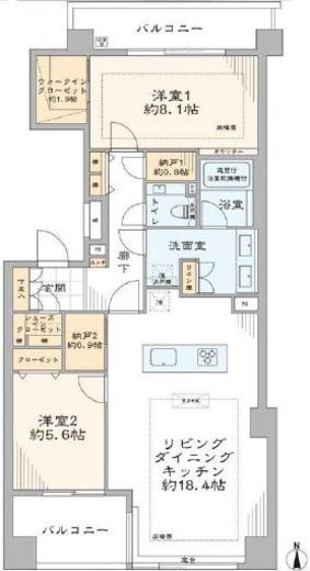 ベルファース芝浦タワー 4階 間取り図