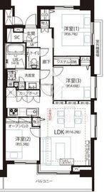 菱和パレス目白台グラーサ 9階 間取り図