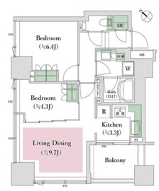 シティタワー池袋ウエストゲート 12階 間取り図