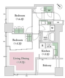 シティタワー池袋ウエストゲート 12階 間取り図