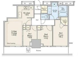 プラウドタワー東池袋ステーションアリーナ 32階 間取り図