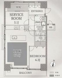 朝日広尾マンション 2階 間取り図