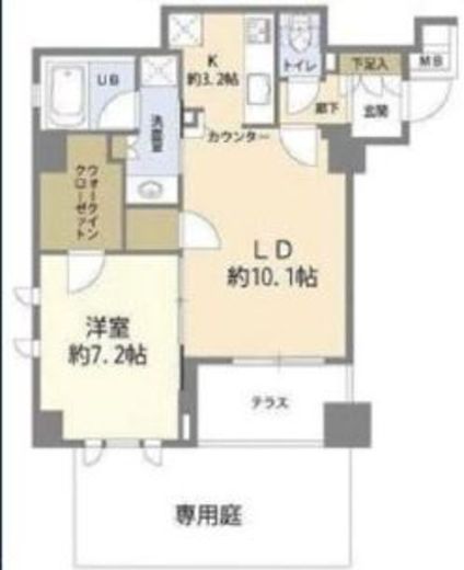 プレミスト不動前 1階 間取り図