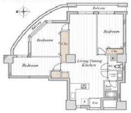 プライムアーバン芝浦LOFT 4階 間取り図