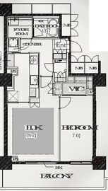 パークアクシス清澄白河 7階 間取り図