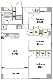 クレストフォルム日本橋リバーフロントタワー 9階 間取り図