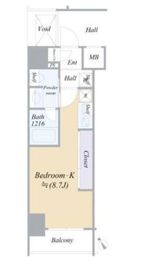 リビオレゾン新虎通り 5階 間取り図