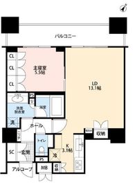 オリゾンマーレ 3階 間取り図