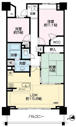 神楽坂アインスタワー 16階 間取り図