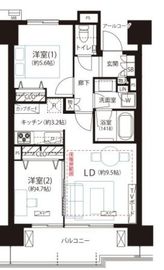 グランスイート三軒茶屋スカイテラス 14階 間取り図