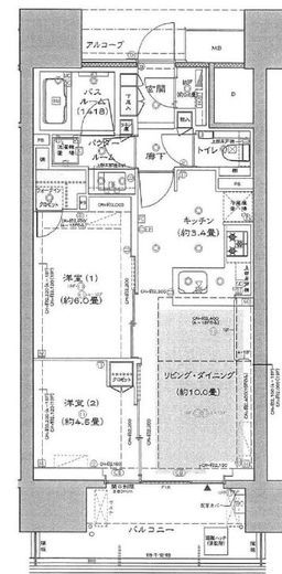 シティタワー駒沢大学ステーションコート 8階 間取り図