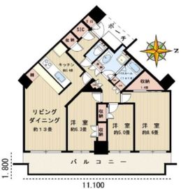 シティタワー品川 27階 間取り図