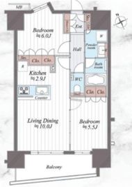 パレステージ上野 7階 間取り図