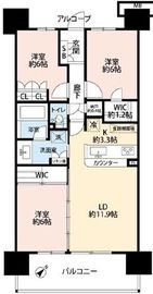 ザ・ガーデンズ東京王子 16階 間取り図