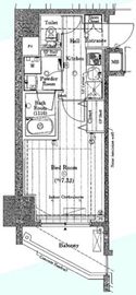 プレール・ドゥーク東新宿3 4階 間取り図