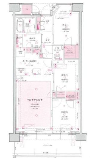 ラグジュアリーアパートメント白金 5階 間取り図