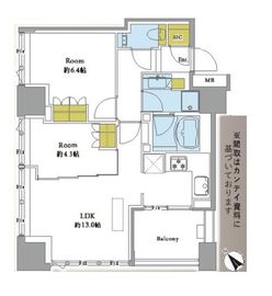 プラウドフラット小石川 23階 間取り図