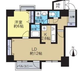 日神パレステージ西麻布 12階 間取り図