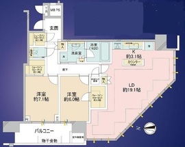 THE TOYOSU TOWER 12階 間取り図