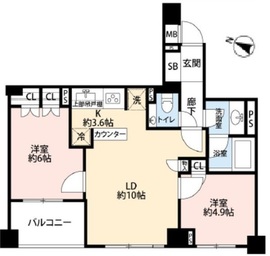 イニシアイオ目黒学芸大学 2階 間取り図