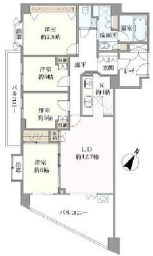 パークアクシス四谷ステージ 2階 間取り図